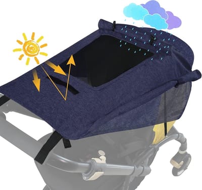 Universele Kinderwagen Zonneklep met UV 50+ Bescherming - Verstelbare Zonnedak voor Buggy en Reiswieg