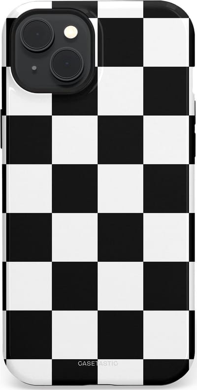 Casetastic Hoesje Geschikt voor Apple iPhone 15 Plus Magsafe - Stijlvolle Beschermende Duo-layer Case - Schaak