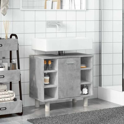 vidaXL - Badkamerkast - 60x32x53,5 - cm - spaanplaat - betongrijs