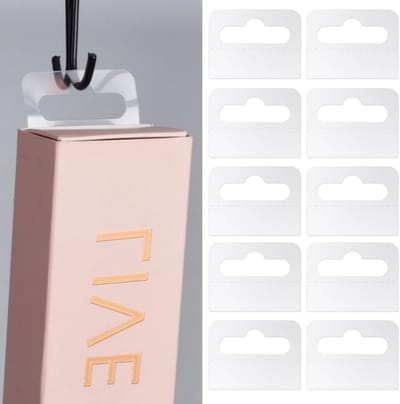 Transparante Zelfklevende Hangcaps - 50 Stuks, Geschikt voor Etiketten, Winkelpresentatie en Verkoopartikelen