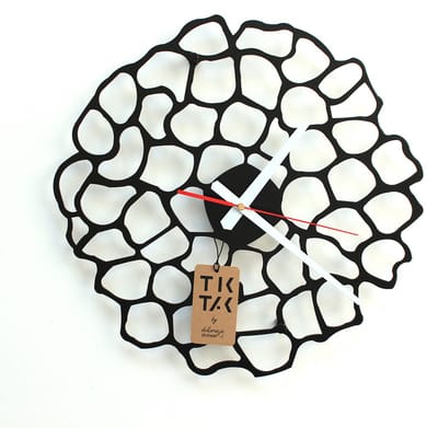 Decorizzly Cellio - Wandklok - Zwart - 40 cm - Quartz Mechanisme
