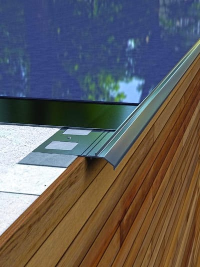 Aluminium Hoek 90° - Dakgoot Profiel - Terras Afwerking - Corrosiewerend Polyester Coating - Grijs RAL 7037