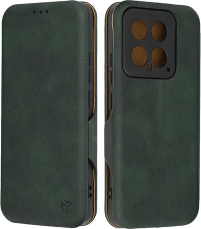 Hoesje geschikt voor Xiaomi 14 - Techsuit Safe+ Book Wallet Case - Donkergroen