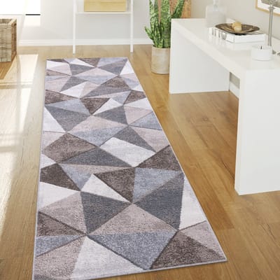 Paco Home Vloerkleed Woonkamer Laagpolig Vintage Abstract Modern Geometrisch Ruitpatroon 60x100 cm