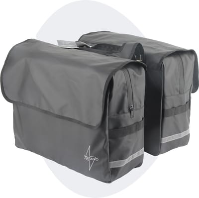 Voltano Luxe E-bike Dubbele Fietstas XL - Zwart - 44 Liter - 100% Waterdicht - Tarpaulin - Fietstassen Voor Elektrische Fietsen