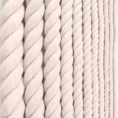 Katoenen Touw - Natuurlijk Garen - Macramé Knutselen - 100% Puur Katoen - 38 cm x 152 m - Zacht Wit
