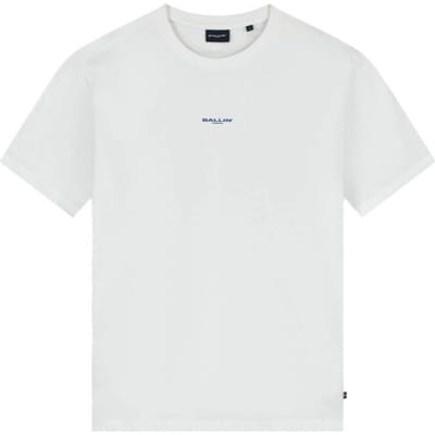 Ballin Amsterdam - Jongens Loose fit T-shirts Crewneck SS - White - Maat 12