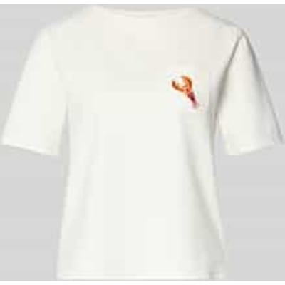 T-shirt met borstzak en motief
