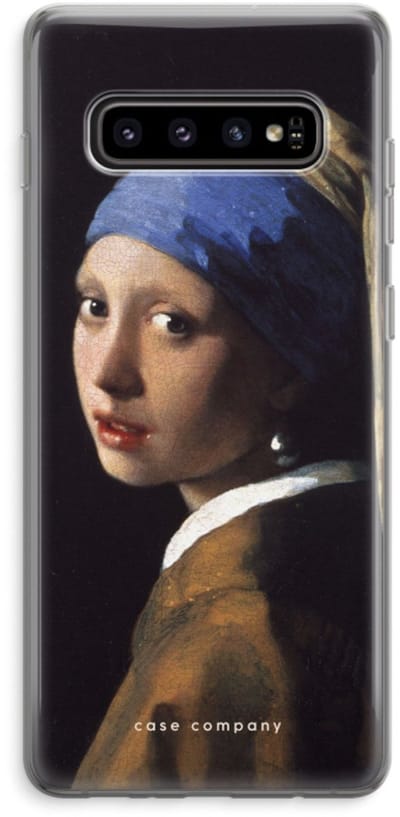 Hoesje geschikt voor Samsung Galaxy S10 Plus hoesje - The Pearl Earring - Soft Cover Telefoonhoesje - Bescherming aan alle Kanten en Schermrand