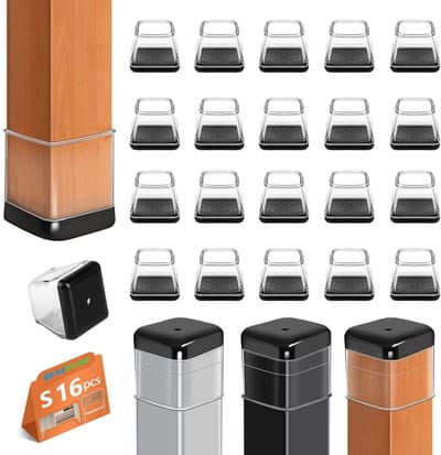 Stoelrubbers - Vierkante Siliconen Stoeldoppen voor Tapijtbescherming