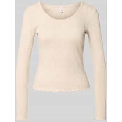 Slim fit shirt met lange mouwen met katoenanteil model 'TENNA'