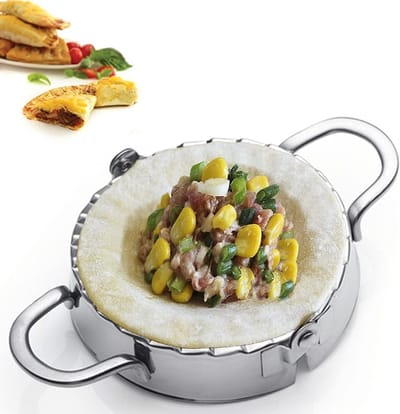 Famanu – RVS empanada en dumpling pers XL 15 cm voor grote ravioli en pierogi