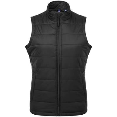 Premier Dames/Dames Recyclight Gewatteerd Gilet (Zwart)