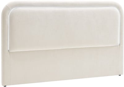 Vente-unique Hoofdbord met LED's - 140 cm - Getextureerde stof - Beige - IRSITA