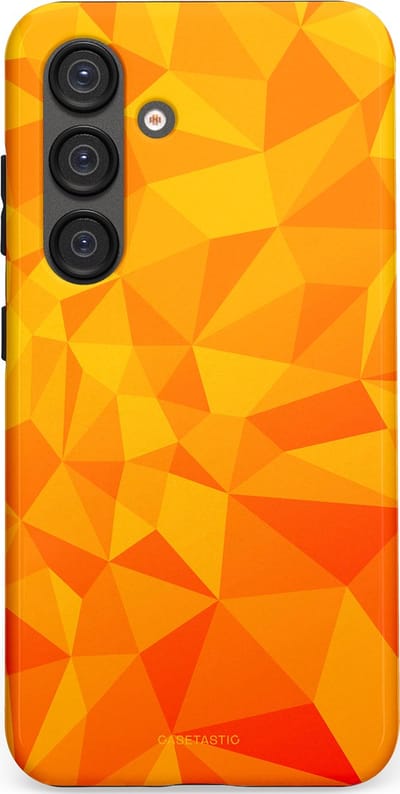 Casetastic Hoesje Geschikt voor Samsung S25 - Stijlvolle Beschermende Duo-layer Case - Citrus Polygoon