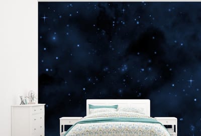 Behang - Fotobehang Nacht - Heelal - Sterrenhemel - Breedte 325 cm x hoogte 260 cm