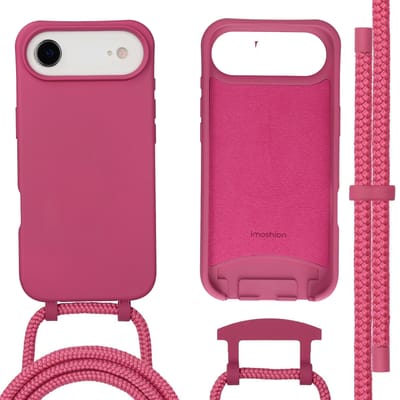 imoshion Hoesje - Geschikt voor iPhone 17 Air - Color Backcover met afneembaar koord geschikt voor MagSafe - Raspberry