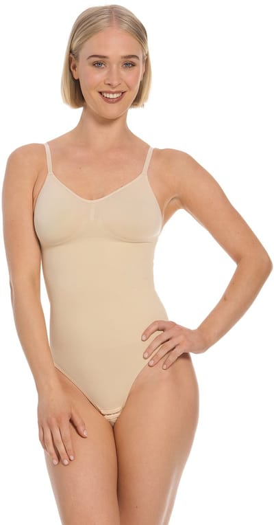 MAGIC Bodyfashion corrigerende String Body - Thong body - Shapewear correctie bodysuit - S - Latte - Corrigerend ondergoed - S - Corrigerend ondergoed - S