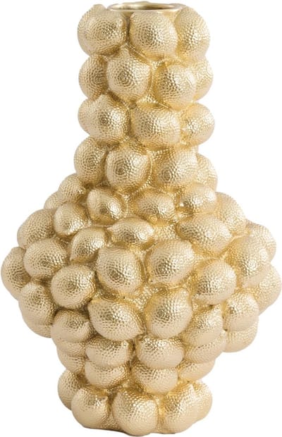 Light & Living Vaas Lemon - Goud - 27.5x27.5x46.5cm - Kunststof - - Bloemenvaas - Woondecoratie - Decoratieve vaas voor woonkamer of slaapkamer - Pasen - Paasdecoratie - Vaas voor Paastakken