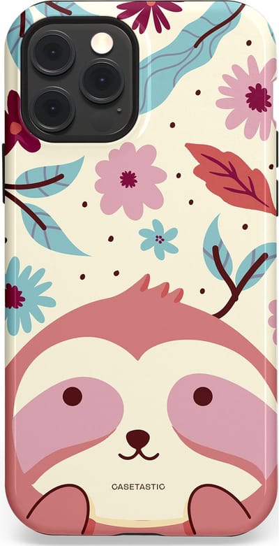 Casetastic Hoesje Geschikt voor Apple iPhone 12/12 Pro Magsafe - Stijlvolle Beschermende Duo-layer Case - Luiaard knuffels