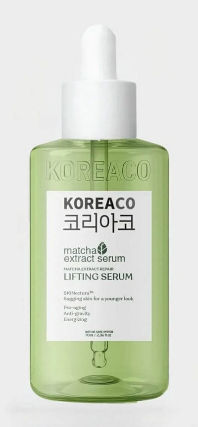 Koreaco Matcha Extract Lifting Serum - Verzorgend Serum voor Alle Huidtypen - Ondersteunt een stevigere en frisse huiduitstraling - 70 ml