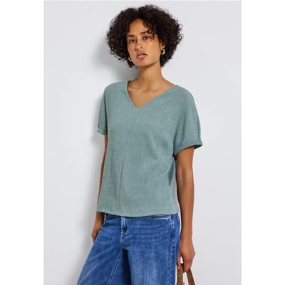 Gestructureerd gemengd shirt