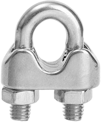 2 Stuks RVS Staaldraadklemmen U-Type – Geschikt voor Staalkabel tot 5mm – Kabelklem - Staaldraadklem
