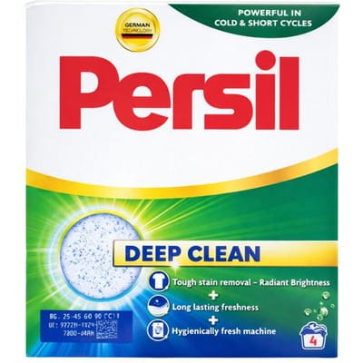 Poudre à laver Persil Deep Clean pour textiles blancs 220g (4 Lavages)
