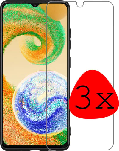 Screenprotector - 3 Stuks Geschikt voor Samsung Galaxy A04s - Extra Sterk - Beschermglas - Gehard Glas - Tempered Glass - Screen Protector