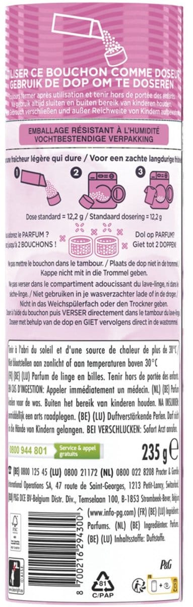 Lenor In-wash Geurbooster Jasmijn 19 wasbeurten - 235 gr