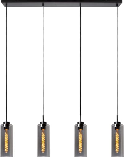 Lucide BRUNO - Hanglamp - 4xE27 - Fumé