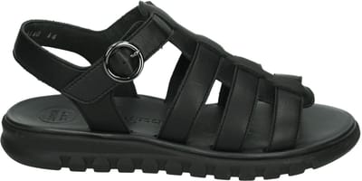 Paul Green - 6204 - Platte sandalenDames Sandalen - Kleur: Zwart - Maat: 42