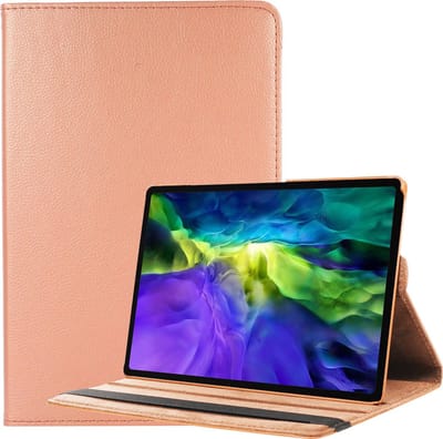Hoesje - Geschikt voor Samsung Galaxy Tab A8 - 360 Graden Hoes - Draaibare Hard Cover Case - Tablethoes Draaibaar - Rosé goud