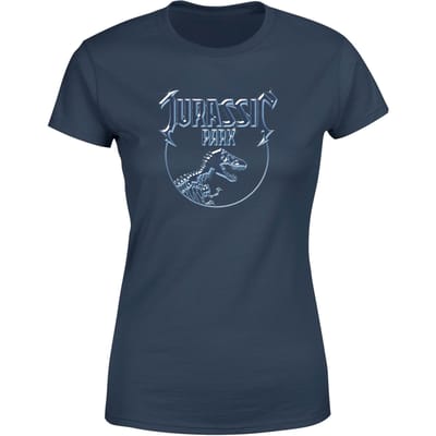 Jurassic Park Logo Metal Women's T-Shirt - Blauw - S