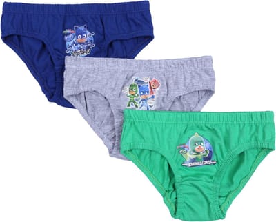 3x Pyjamers marineblauw, grijs, groen jongensbroekje