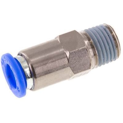 8mm & R1/4'' Regeling-Uit Vernikkeld Messing/PBT Terugslagklep Insteekkoppeling Buitendraad 0.2-10 bar