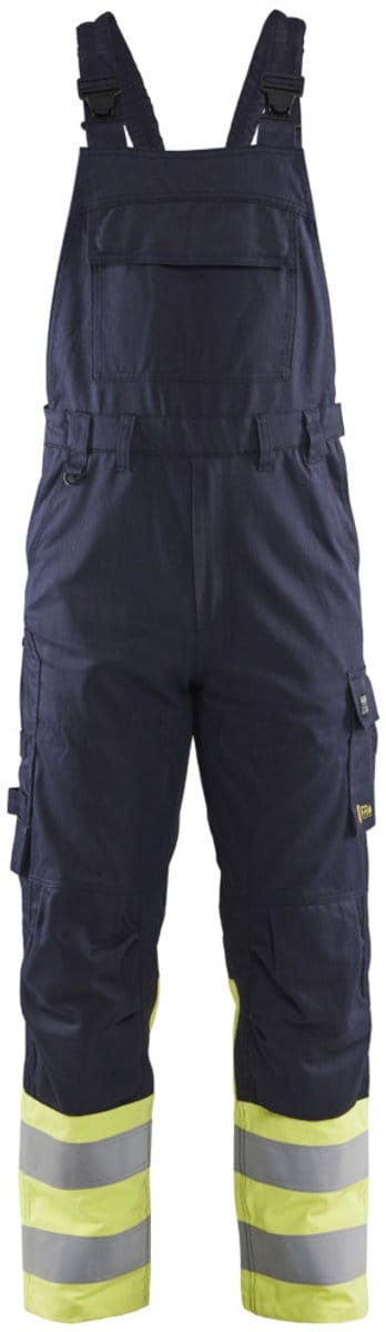 Blaklader 2605-1519 Bretelbroek Inherent Steel - Marine/High Vis Geel - C46