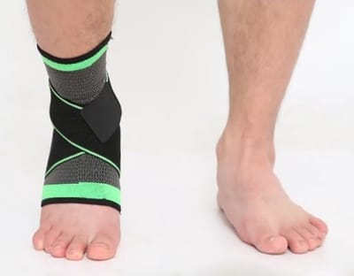 Go Go Gadget - Verstelbare Enkelbandage - Enkelbrace - Enkel ondersteuning - Groen/ Zwart - Maat XL