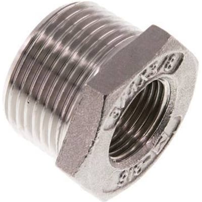 R 3/4'' x Rp 3/8'' M/F RVS Verloopring 16 Bar [2 Stuks]