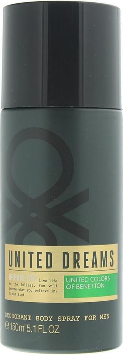 Benetton, United Dreams Dream Big, Anti-transpirant, Spray Déodorant, Pour Hommes, 150 ml