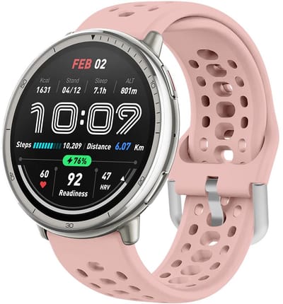 Siliconen bandje - geschikt voor Amazfit GTS / GTS 2(E) / GTS 2 Mini / GTS 3 / 4 (Mini) / Bip (S) / Bip U (Pro) / Bip Lite / Bip 3 (Pro) / GTR 42 mm / Pop (Pro) / Active (2) - roze