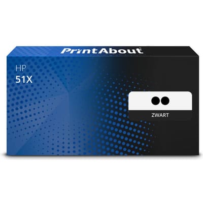 PrintAbout huismerk Toner 51X (Q7551XD) Zwart Multipack Hoge capaciteit Geschikt voor HP