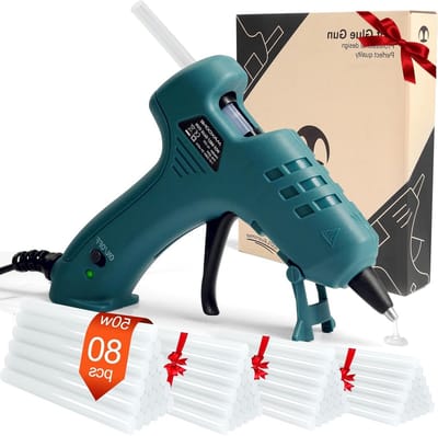 Kleine Lijmpistool van 50 W met 80 Lijmsticks voor Creatieve Klussen en Snelle Herstellingen in Huis en Kantoor