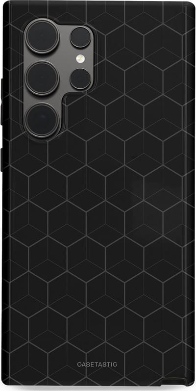 Casetastic Hoesje Geschikt voor Samsung S24 Ultra - Stijlvolle Beschermende Duo-layer Case - Hexago