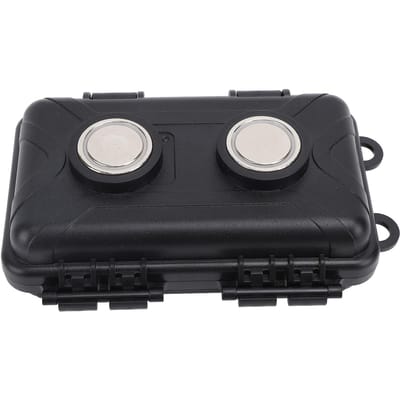 Magnetische Opbergdoos 13x8,5x4,5cm Waterdicht Onder de Auto Magnetische Sleutelhouder met 4 Veiligheidsgespen black
