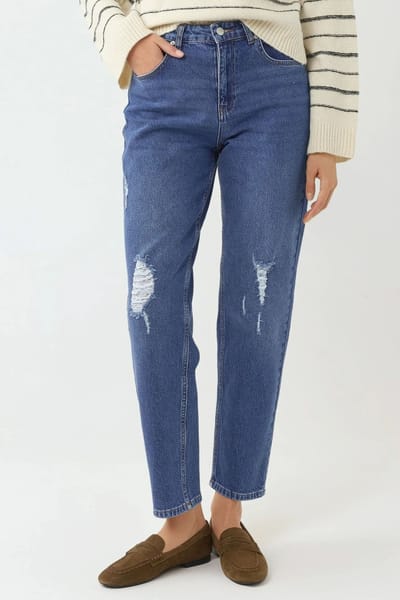 Vernietig Gedetailleerde Slim Fit Jeans