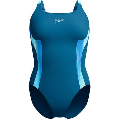 Speedo Shaping Printed Splice Zwemkleding Blauw UK 38 Vrouw