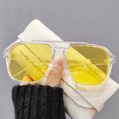 Vintage zonnebril met groot montuur voor dames, geschikt voor buitenactiviteiten zoals autorijden, fietsen en andere sporten. Ideaal voor op reis, met UV4-bescherming. Een perfect cadeau! white