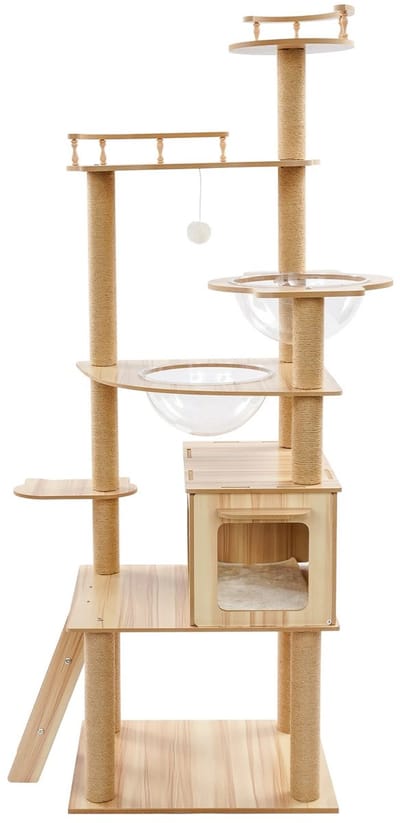 Kifarah Krabpaal - Massief Hout - Voor Meerdere Katten - Modern Design - Top Kwaliteit -
