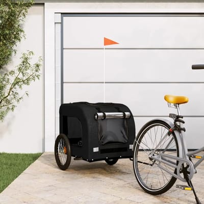 Hondenfietskar - Huisdierkar - Veilig Vervoer - Waterafstotend Oxford - 69x133x73.5 cm - Zwart